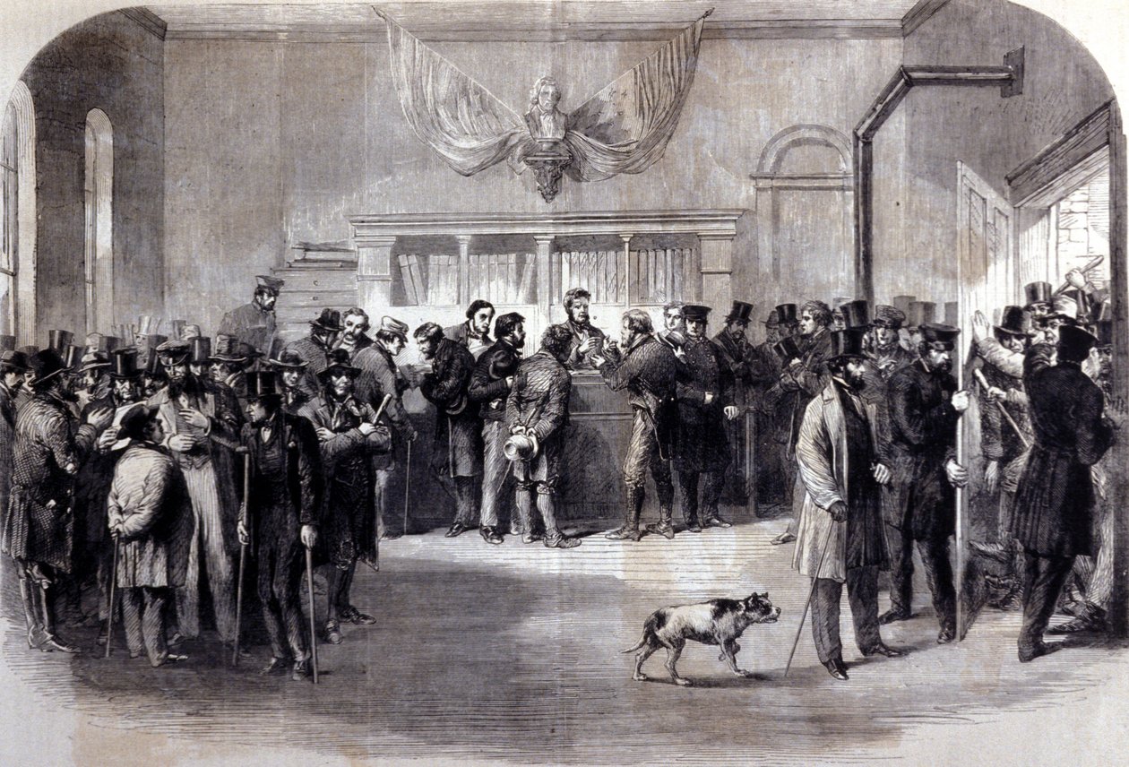 American Civil War (1861 - 1865). Anti-conscription riots in front of the exemption offices. New York. by Unknown artist