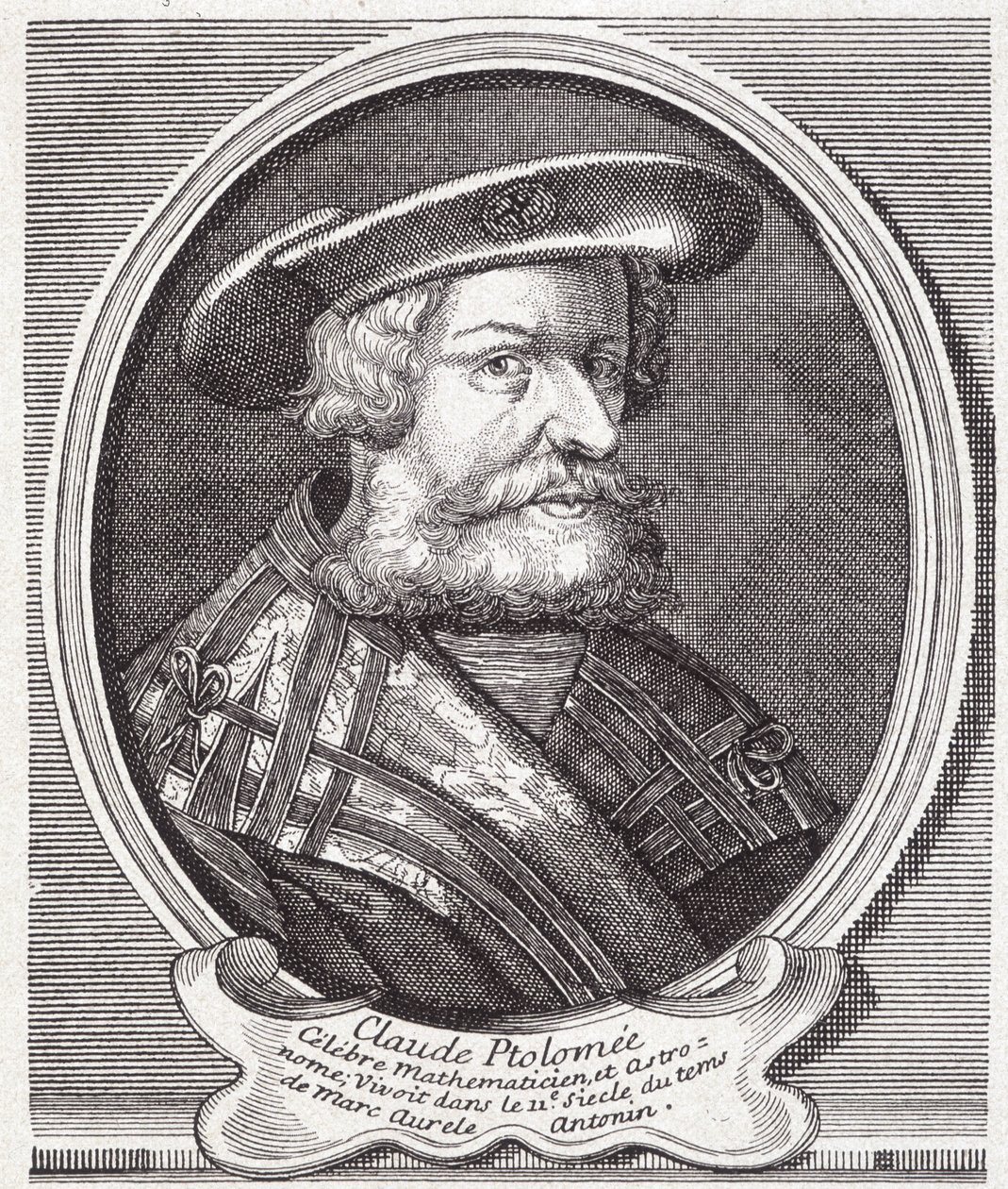 Claude Ptolemy (c. 90 - c. 168), Greek astronomer, mathematician and geographer. Engraving of the 19th century by Unknown artist