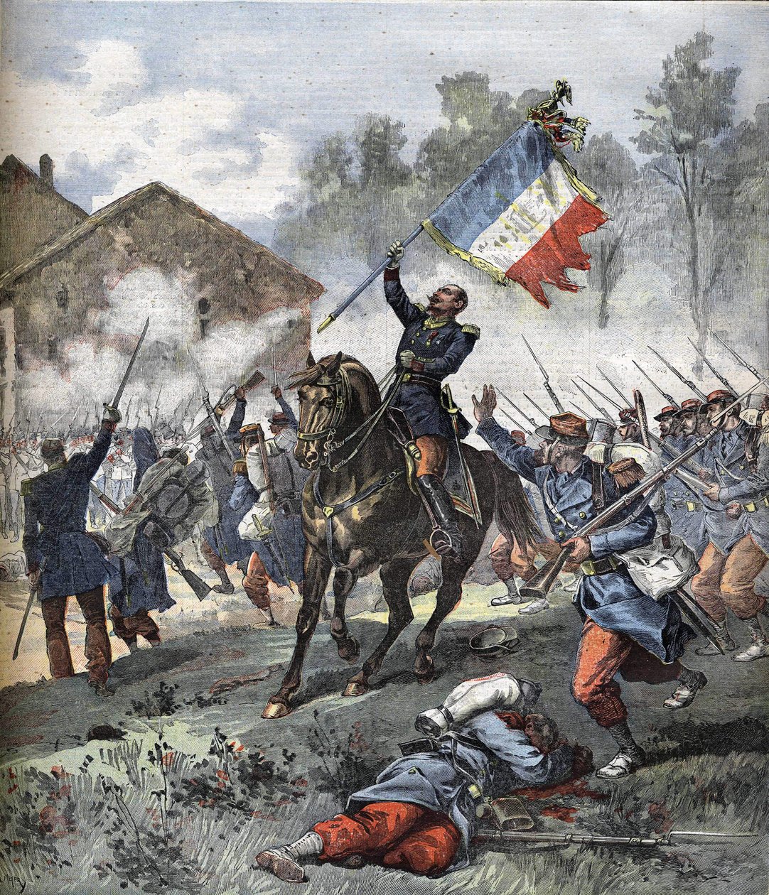 Colonel de Malleville died at the Battle of Solferino on 24 June 1859 by Unknown artist