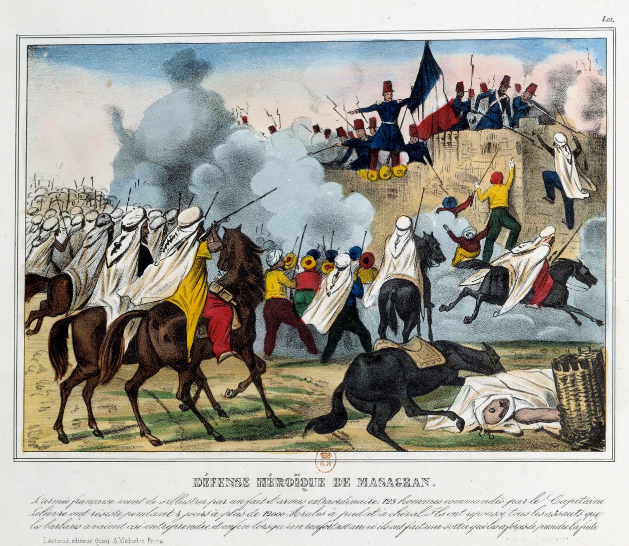Conquest of Algeria: The Battle of Mazagran on 6/02/1839 by Unknown artist