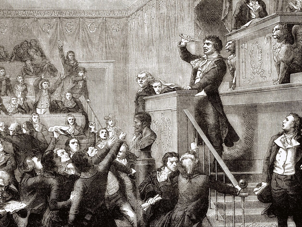 Convention of 21 September 1792: Jean Paul Marat at the tribune - in “Histoire de France” by Henri Martin by Unknown artist