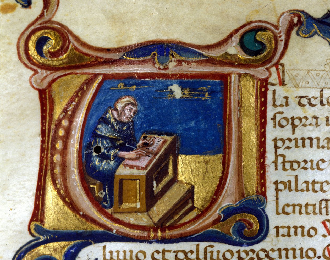 Copyist Monk in His Scriptorium, Illuminure by Unknown artist