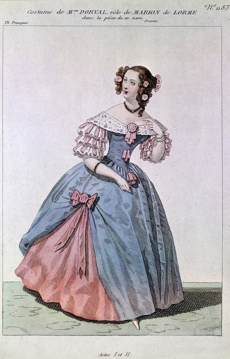 Costume of Madame Dorval in the role of Marion de Lorme by Unknown artist