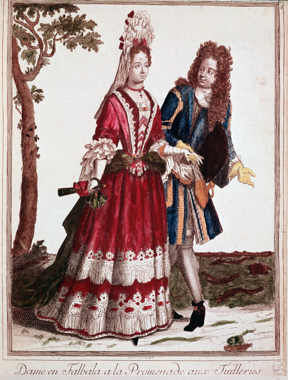 Couple Walking in the Tuileries Garden, Paris by Unknown artist