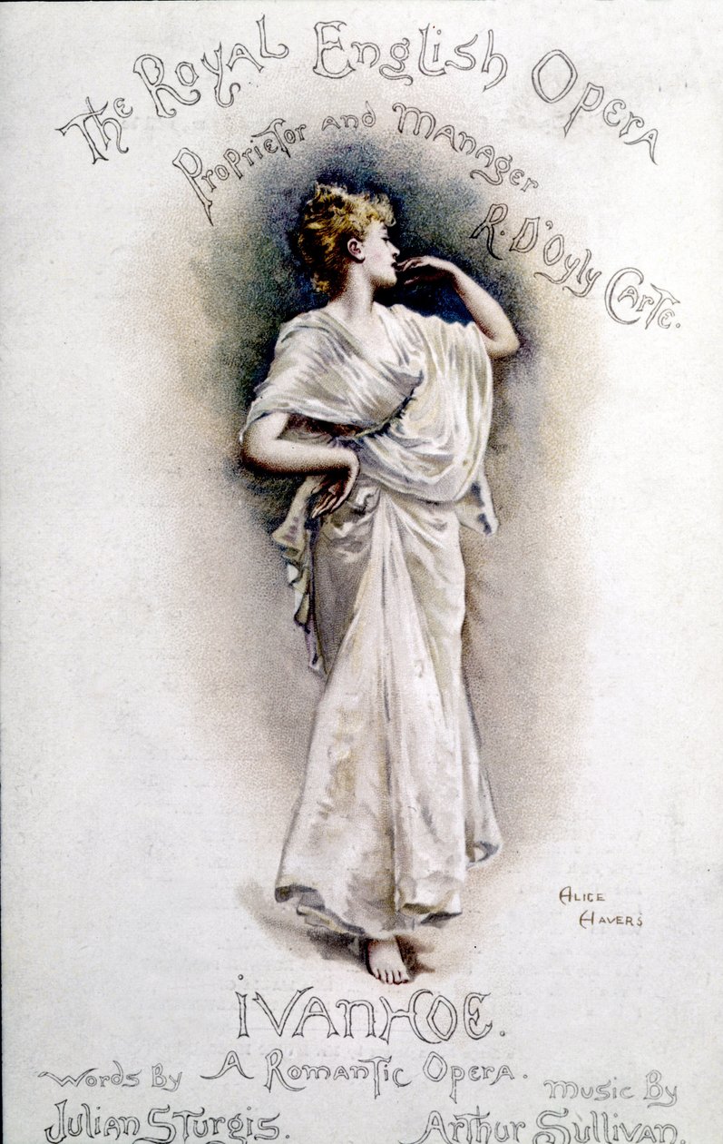 Cover of the program of the opera Ivanhoe (after Walter Scott) by British composer Arthur Sullivan (1842-1900) January 31 by Unknown artist