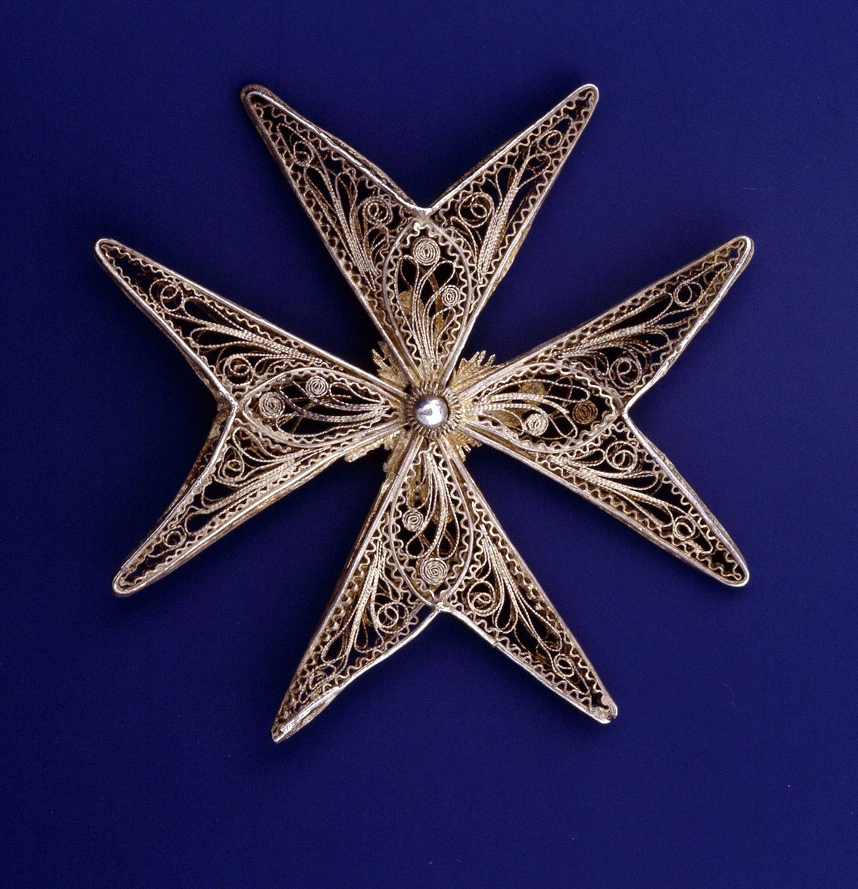 Cross of the Order of Malta, silver filigree, early 19th century by Unknown artist