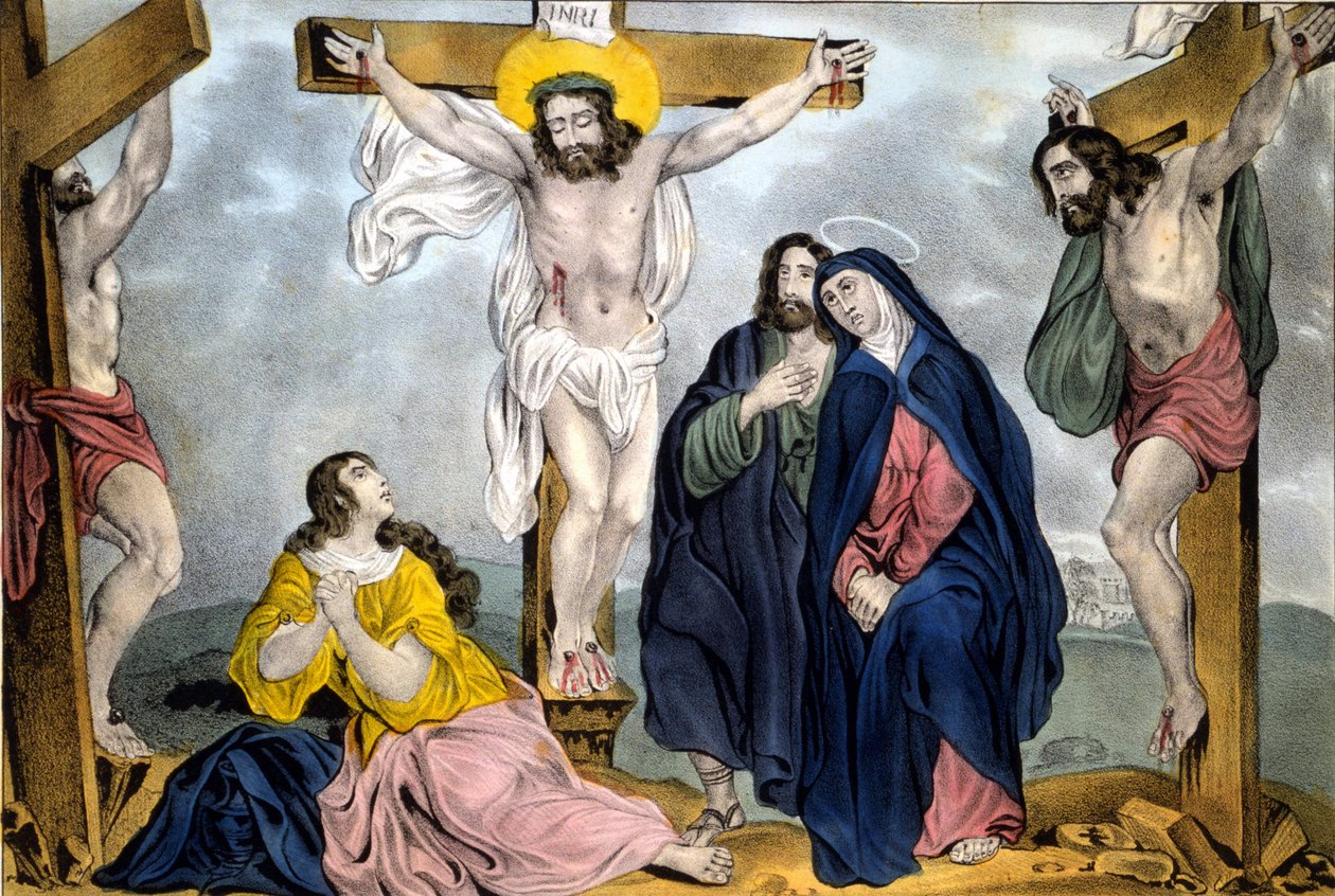 Crucifixion by James Baillie - Engraving around 1846 by Unknown artist