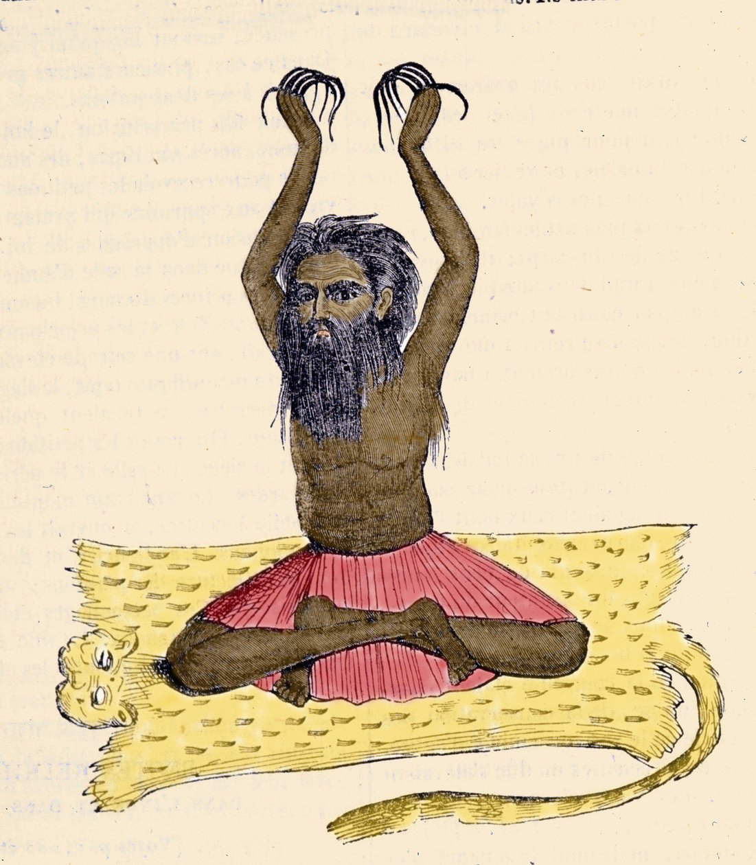 Culture, civilization and Indian society: Portrait of a fakir with long nails, India by Unknown artist