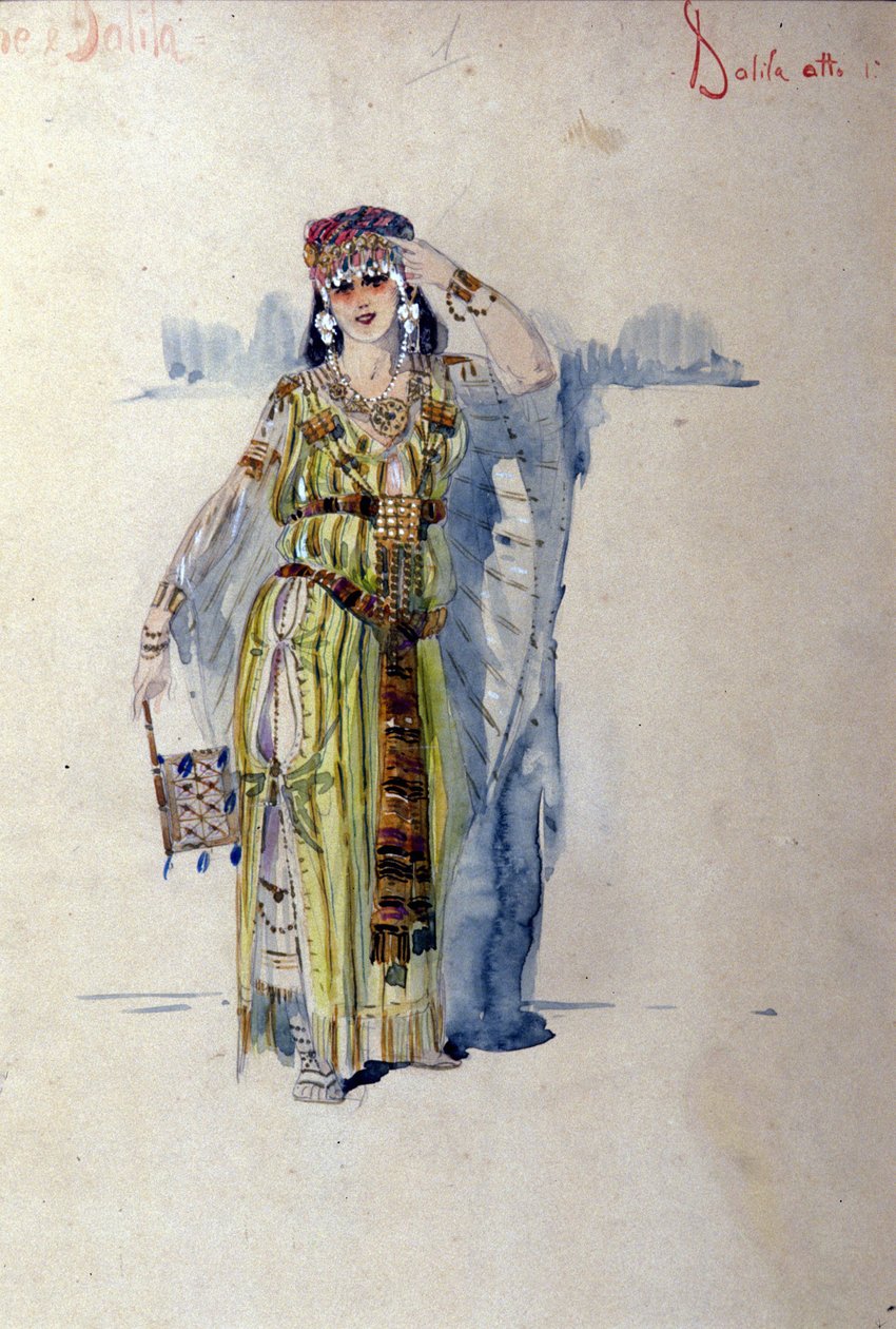 Dalila costume for the first act of the opera 