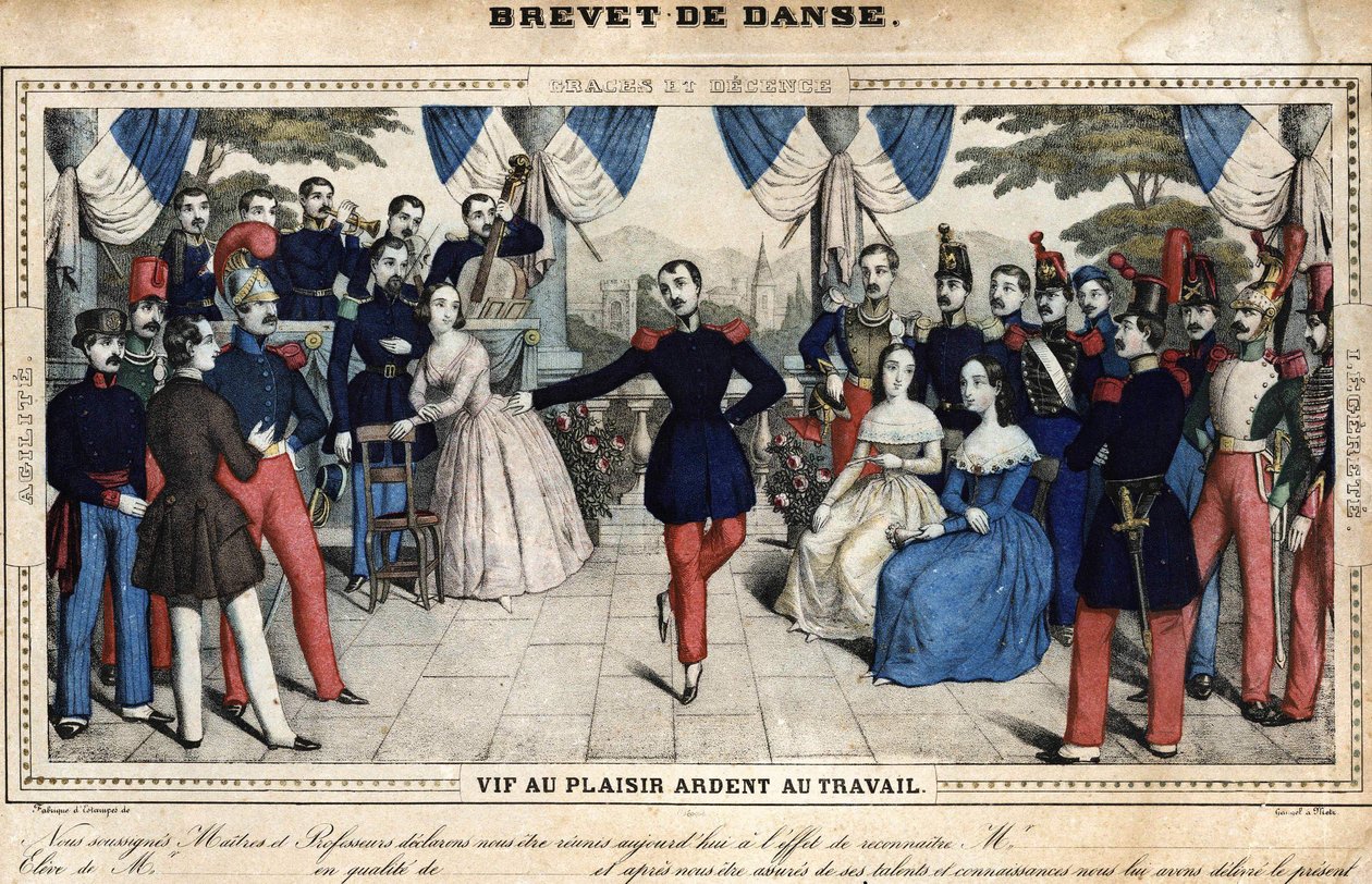 Dance certificate, mid-19th century, Stella collection by Unknown artist