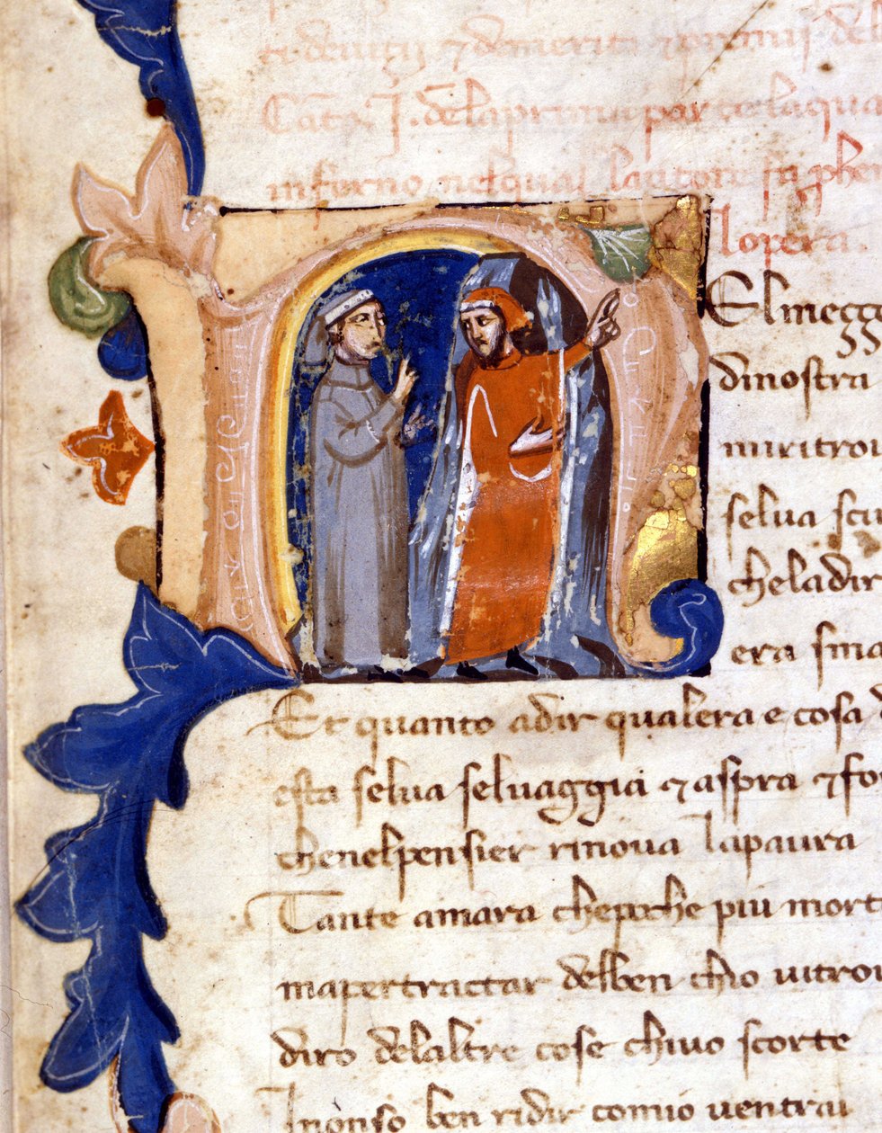 Dante and Virgil at the Entrance of Hell. (Lettrine 