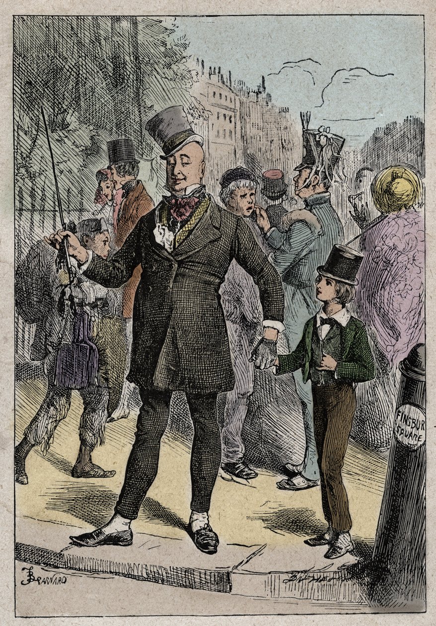 David Copperfield and Mr. Micawber, illustration from 