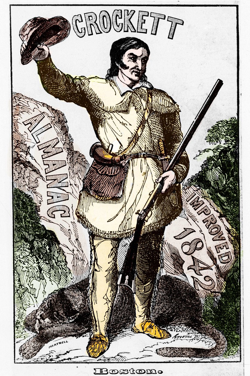 David Crockett (1786-1836), American pioneer - Almanac by Unknown artist