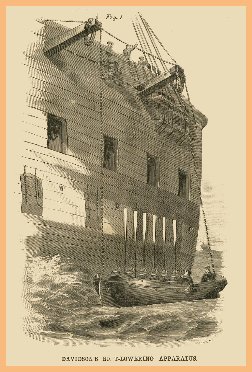Davidons Boat Lowering Apparatus by Unknown Artist