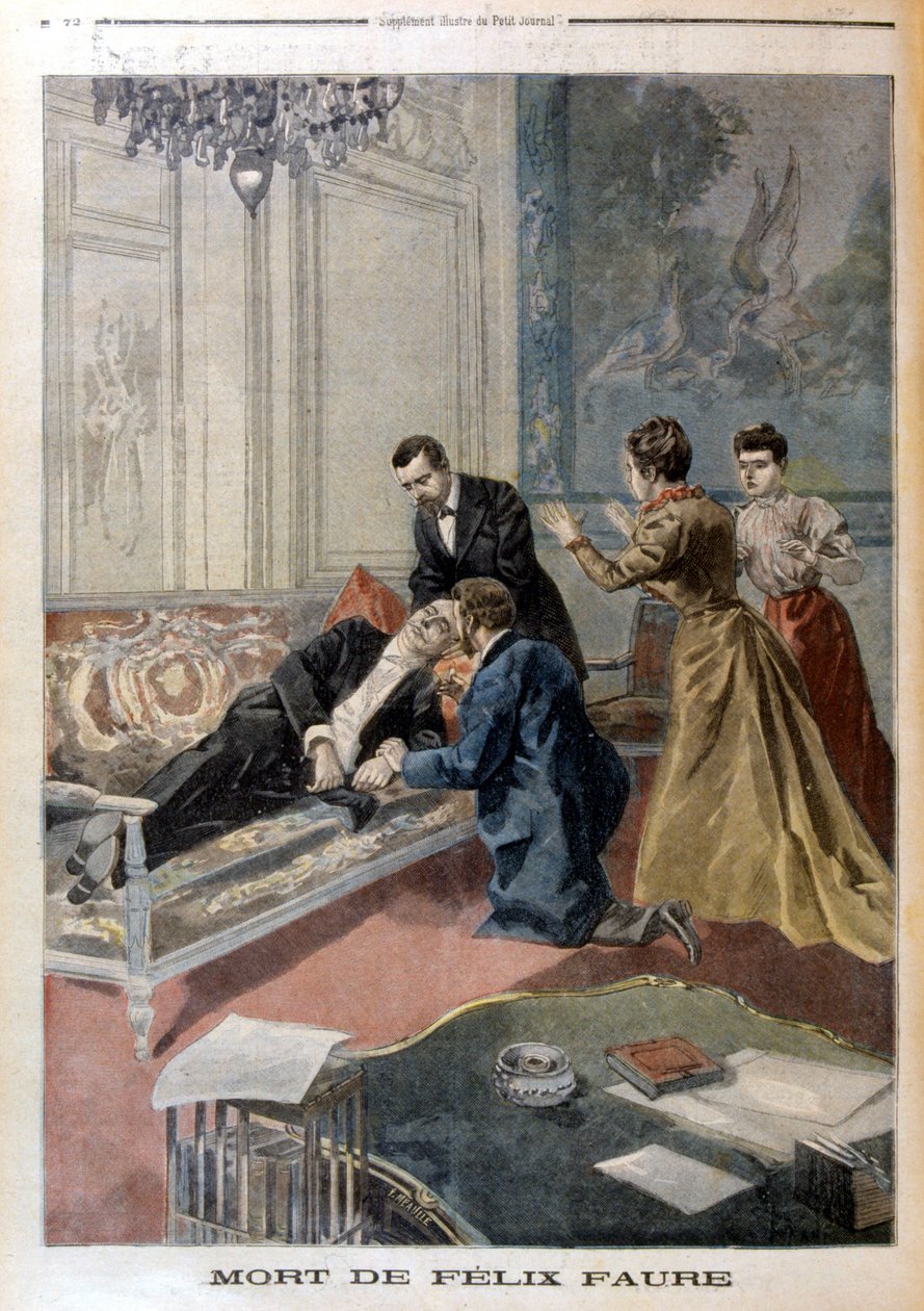 Death of Félix Faure in the Salons of the Elysée - in 