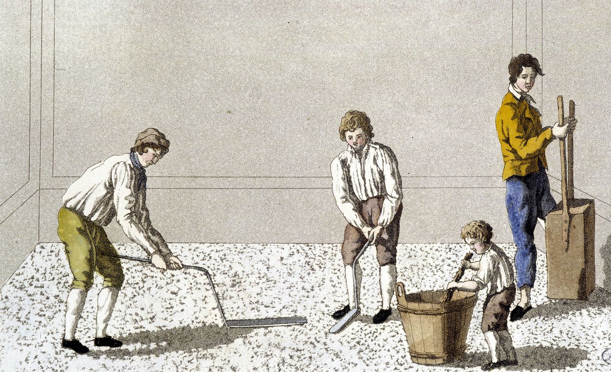 Decoration: One of the Stages of Floor Paving by Unknown artist