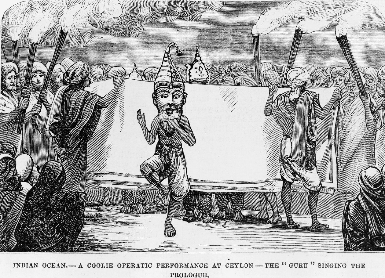 Demonstration of folk art in Ceylon (present Sri Lanka) by Unknown artist