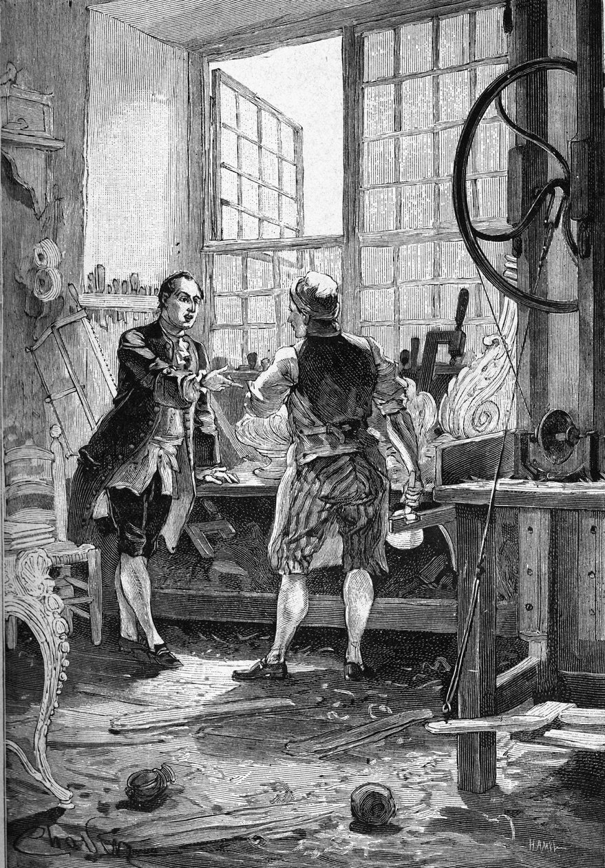 Denis Diderot (1713-1784), the Creator of the Encyclopedie. Engraving of the 19th Century by Unknown artist