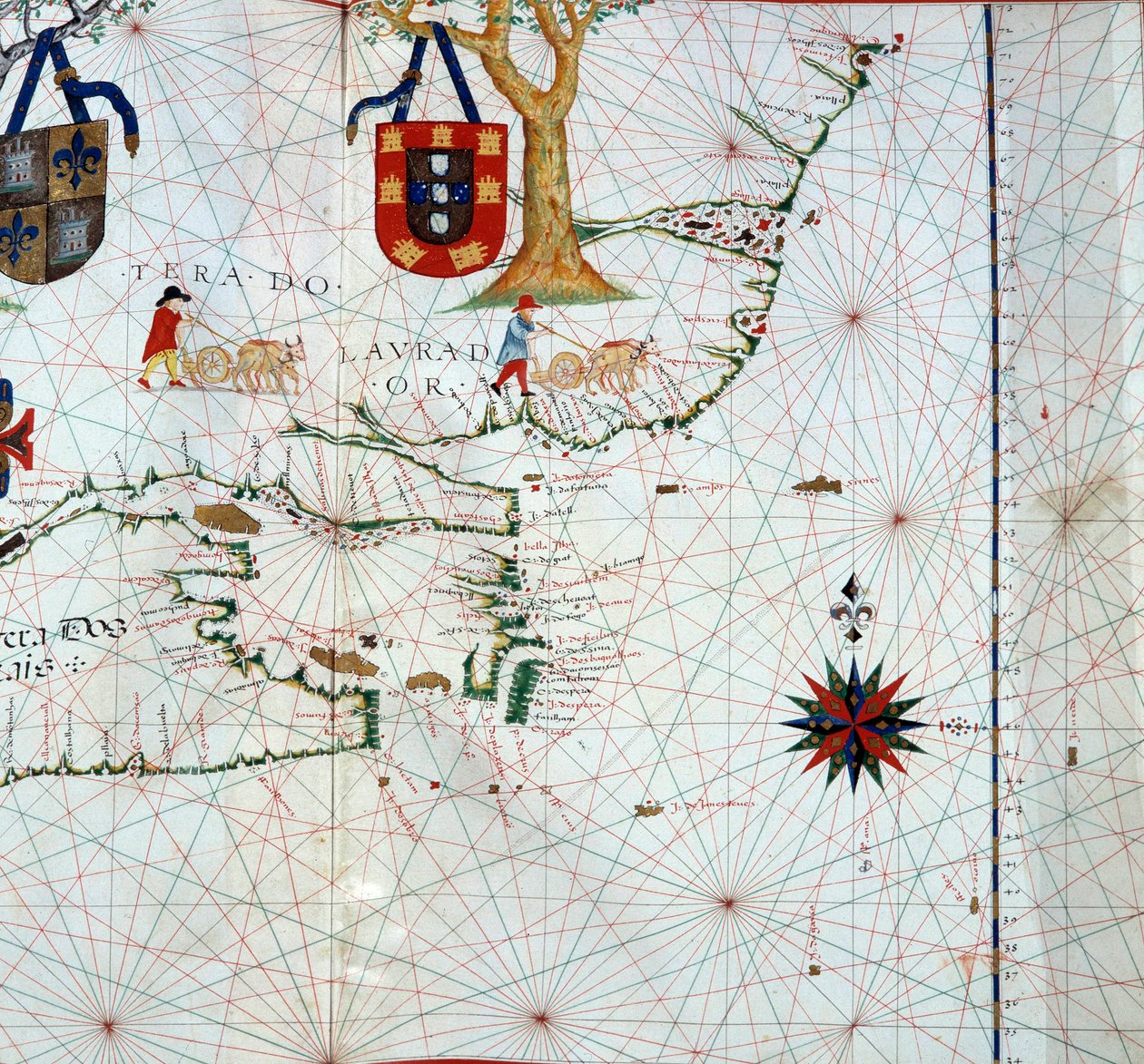 Detail of a map of Labrador (Markland), Eastern Canada (detail) by Unknown artist