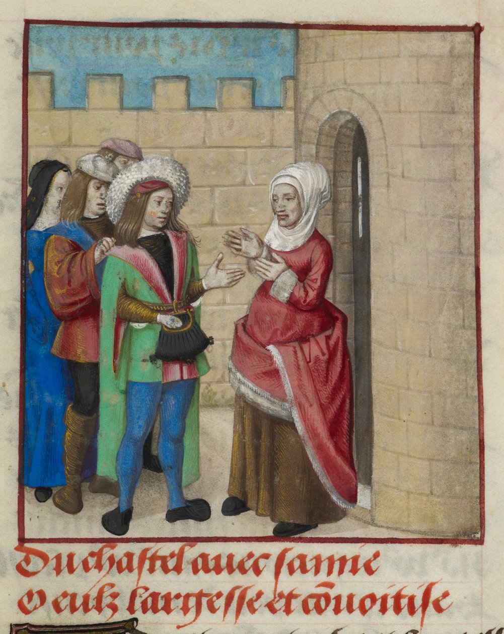Detail (Convoitise and Largesse Entering the Castle), from 