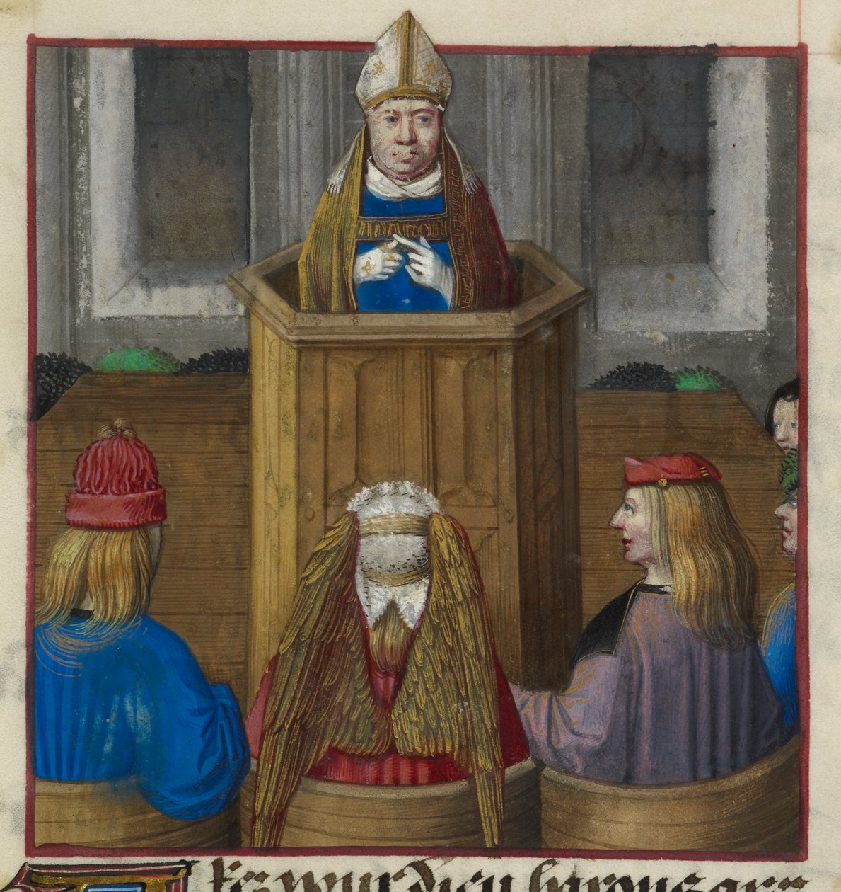 (detail) A priest preaching to the armies of Venus, from 