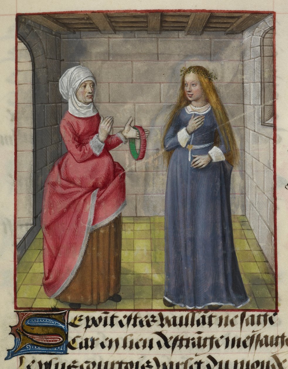 La Vieille (the Duenna) and Bel Accueil (Fair Welcome) (detail) by Unknown artist