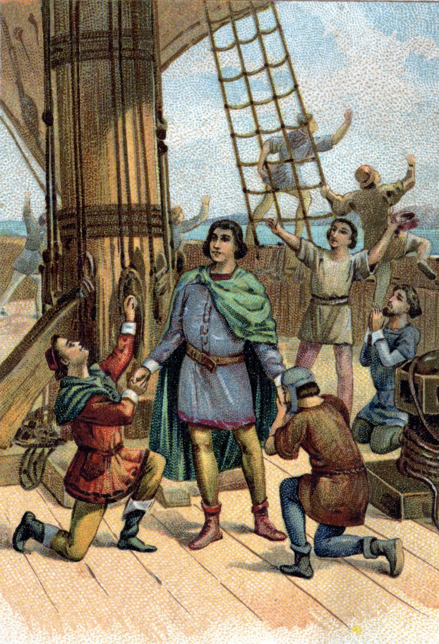 Discovery of America by Christopher Columbus (Cristoforo Colombo) in 1492 by Unknown artist
