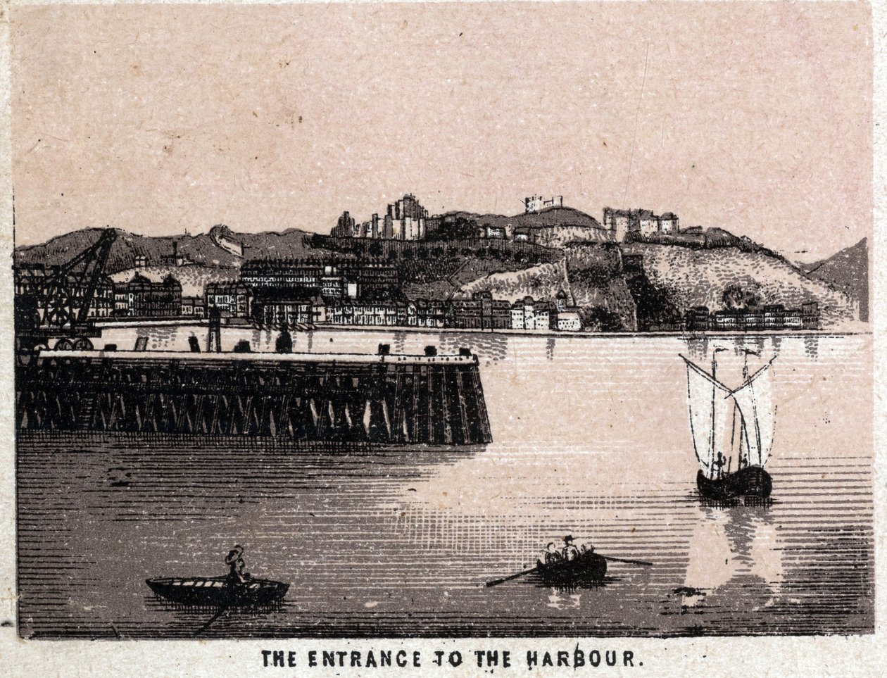 Dover, England: Entrance to the harbour of Dover in 