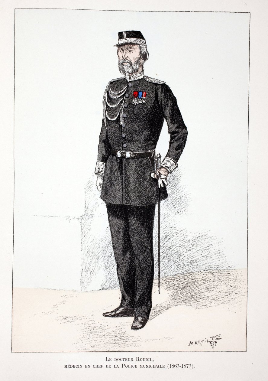 Dr. Roudil, chief medical officer of the municipal police (1867-1877). Illustration from the book 