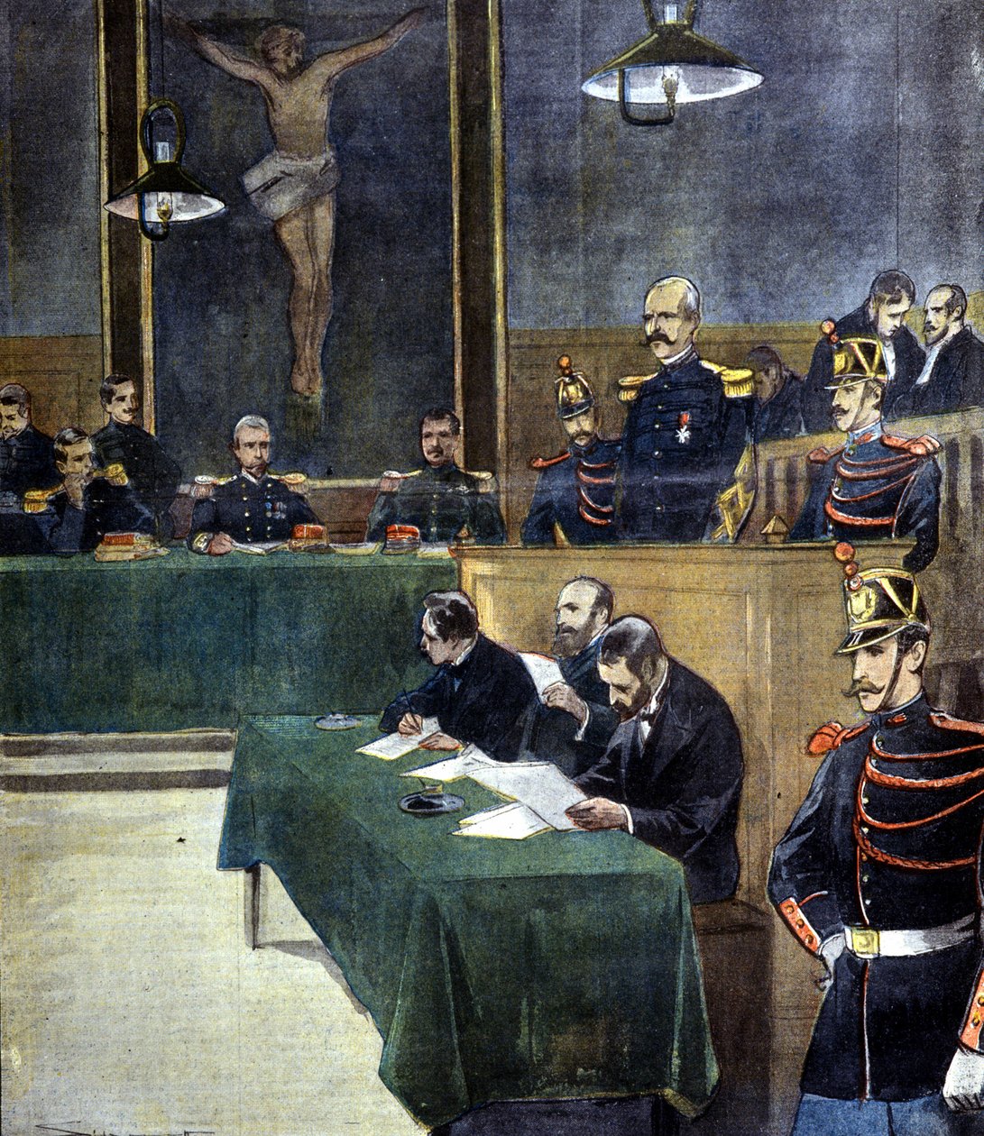 Dreyfus Case, Commander Esterhazy at the War Council by Unknown Artist