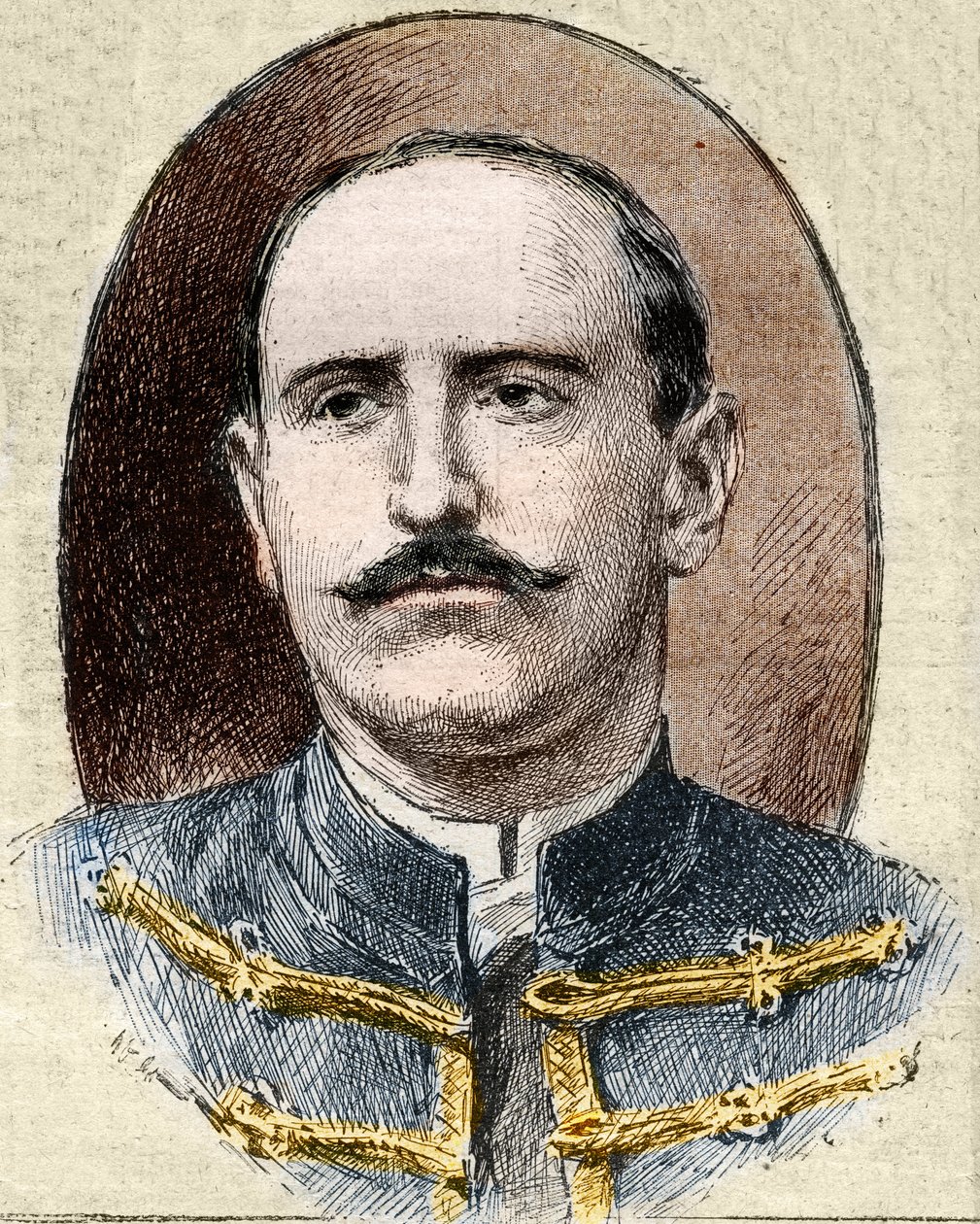 Dreyfus Case: Portrait of Alfred Dreyfus (1859-1935) After His Degradation During the Rennes Trial in 1899 by Unknown artist
