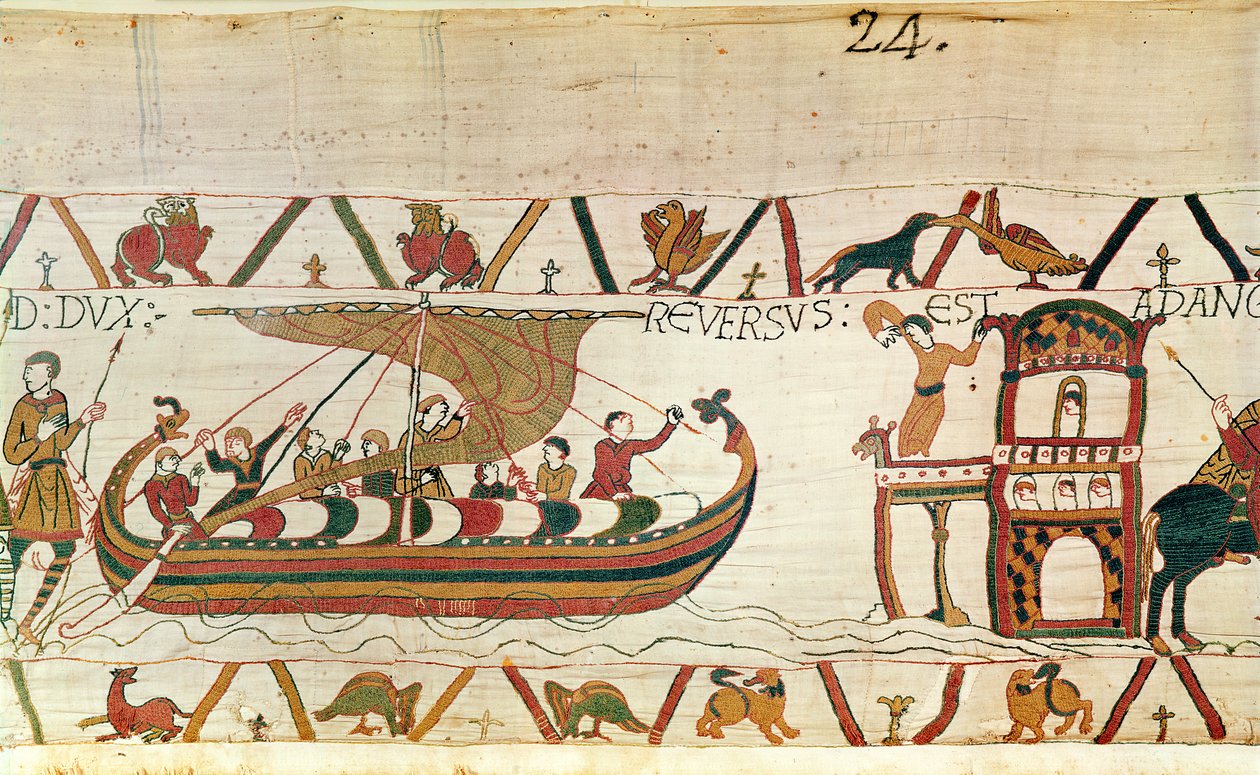 Earl Harold returns to England, Bayeux Tapestry by Unknown artist
