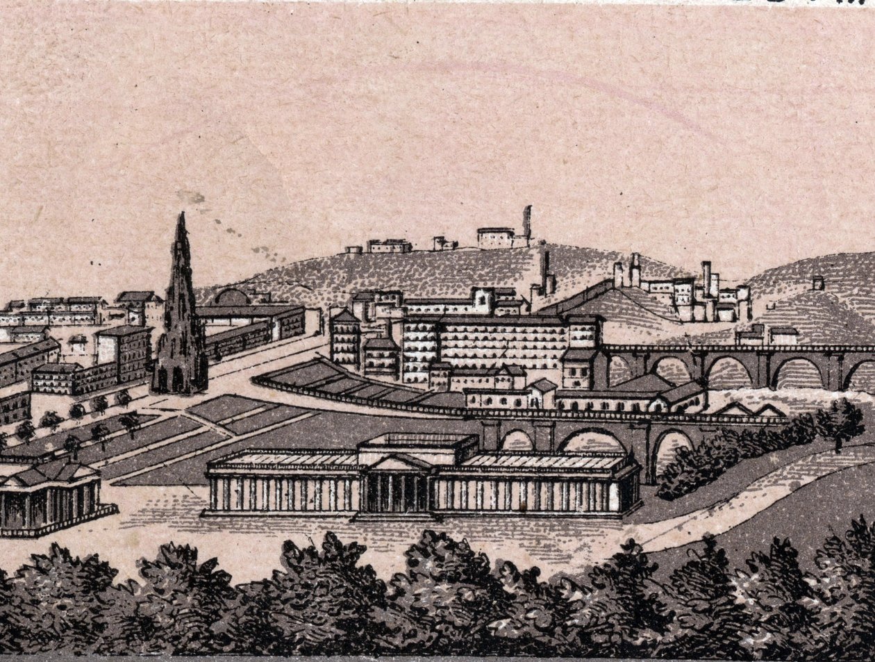 Edinburgh, Scotland: View of the City Taken from the Castle of Edinburgh. in “The World Illustrates 168 Views” Undated (late 19th century) by Unknown artist