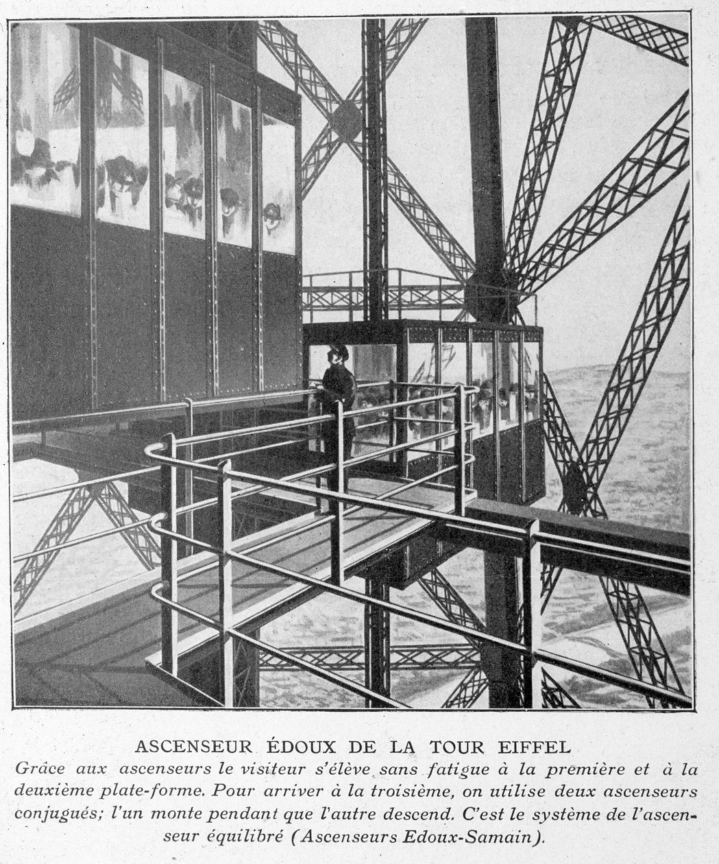 Edoux Elevator of the Eiffel Tower by Unknown artist