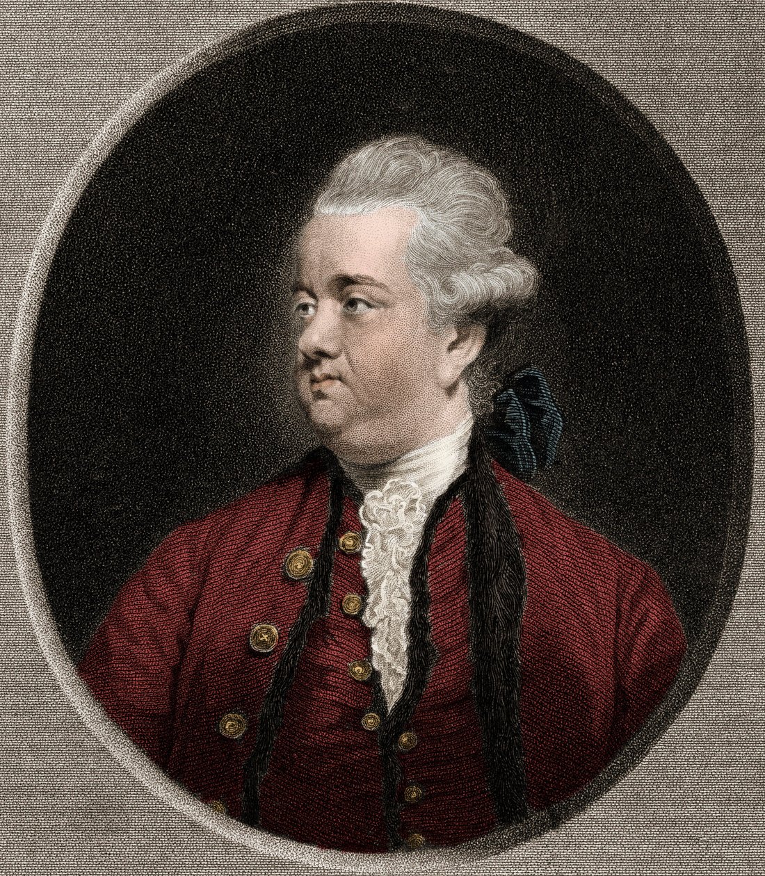 Edward Gibbon 1737-1794 - engraving - 19th century by Unknown artist