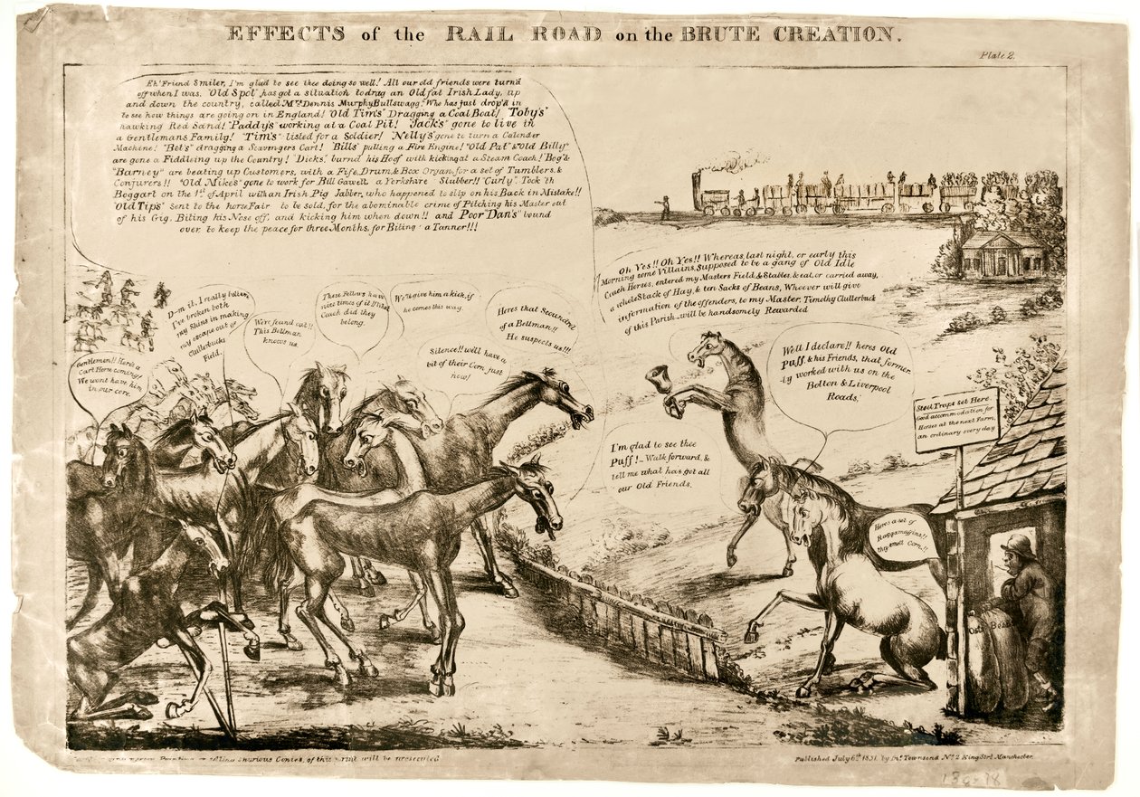 Effects of the Railroad on the Brute Creation No. 2 by Unknown artist