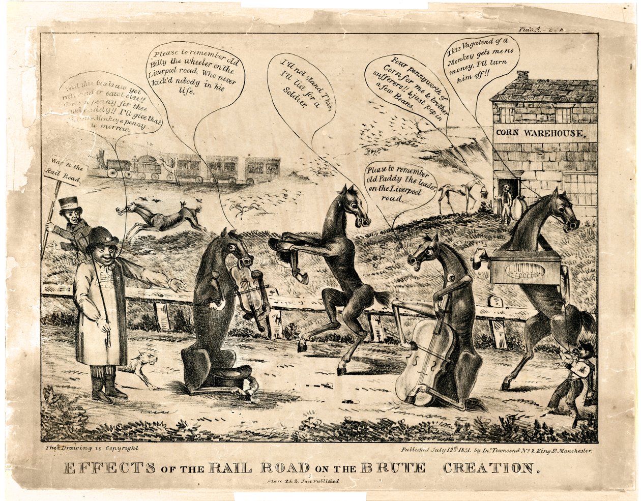 Effects of the Railroad on the Brute Creation No. 4 by Unknown artist