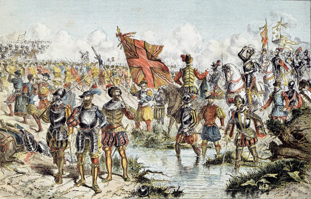 Eighth War of Religions (1585-1598): the battle of Ivry on 14/03/1590 by Unknown artist