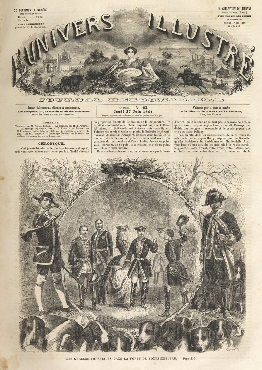 Emperor Napoleon III Hunting in Fontainebleau (1861) by Unknown artist