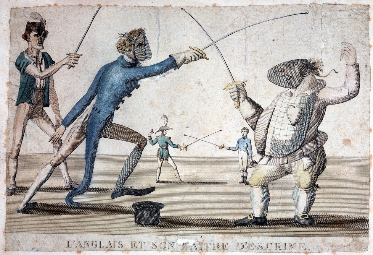 English and its fencing master - 19th century by Unknown artist