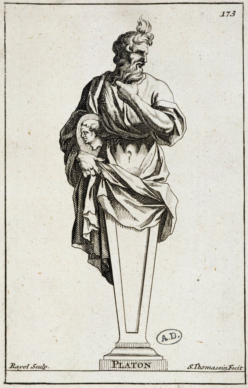 Engraving of a Statue of Plato by Unknown artist