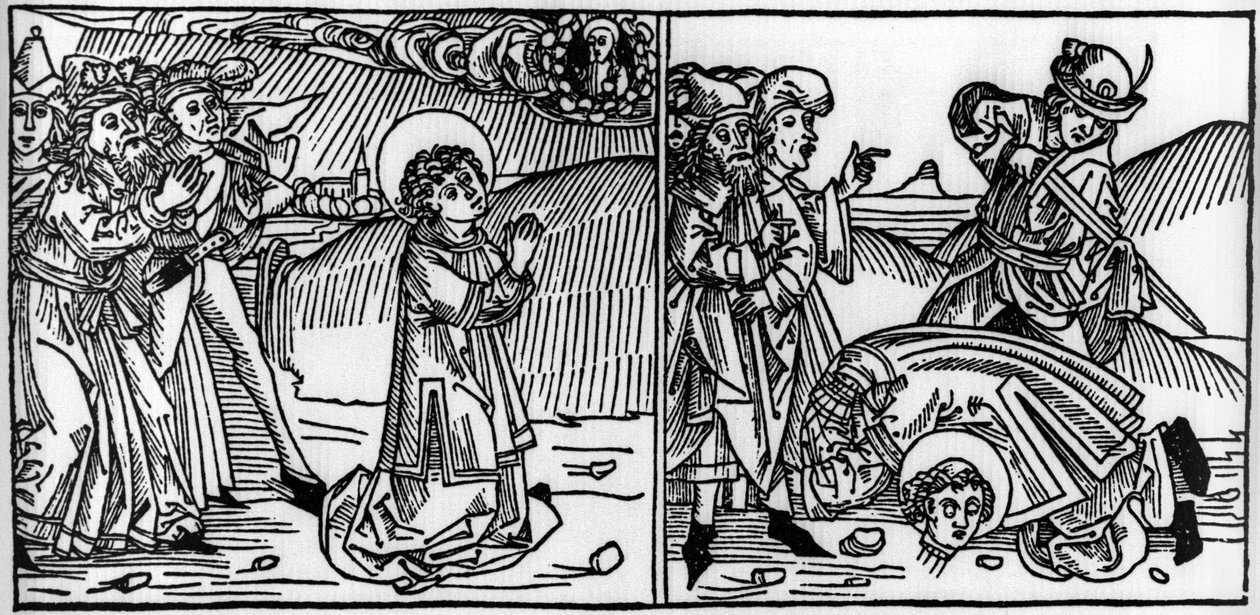 Episode of the life of Saint Donat (died around 355) Engraving from 