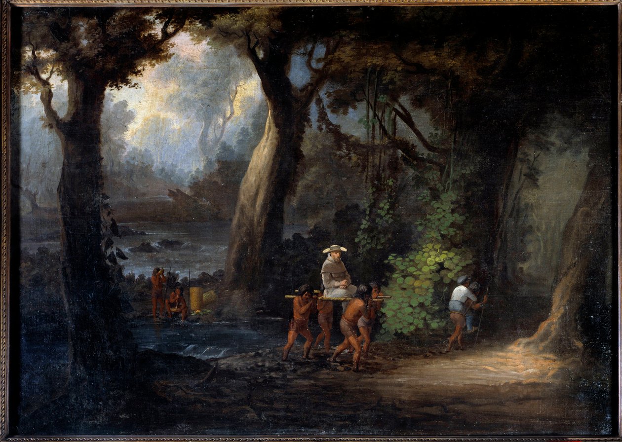 Evangelization: Banks Missionaries in South America Carried by the Indians by Unknown artist