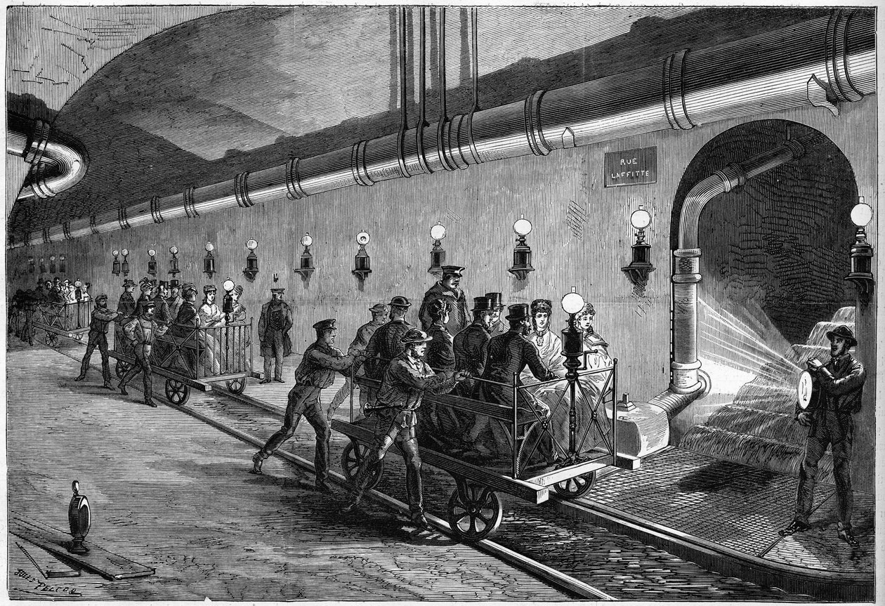 Excursion in the sewers of Paris in 1872 by Unknown artist
