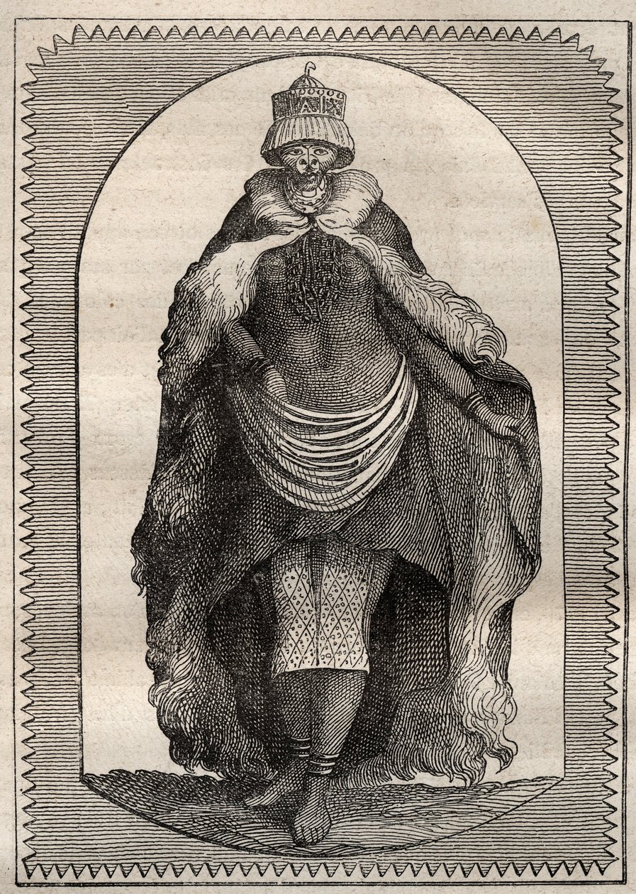Expedition to the interior of the lands of South Africa (1775) by Anders Sparrman (1748-1820): a hottentote (woman Khoikhoi) - illustration taken from The Great Mariners of the 18th century by Unknown artist