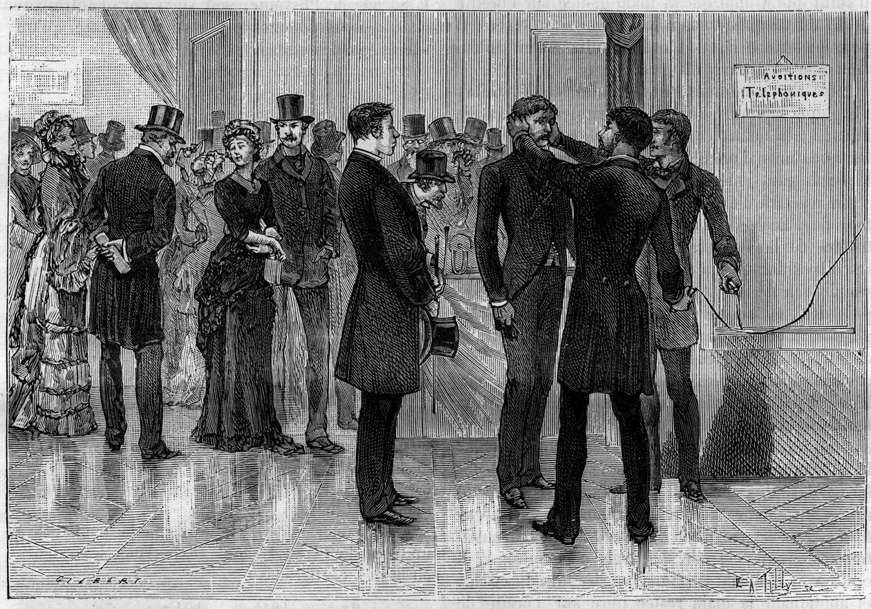 Experience of telephonic transmissions without receivers made at the “Societe de Physique” in Paris, April 16 by Unknown artist