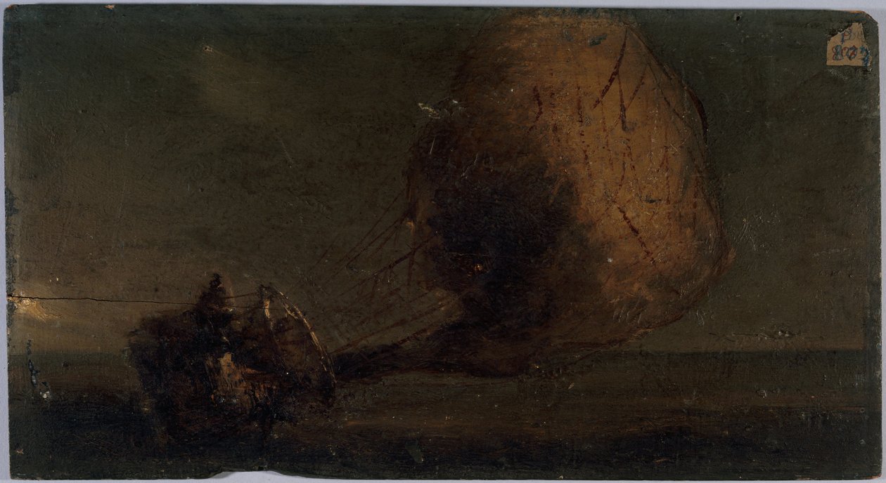 Falling Aerostat, ca. 1860 by Unknown artist