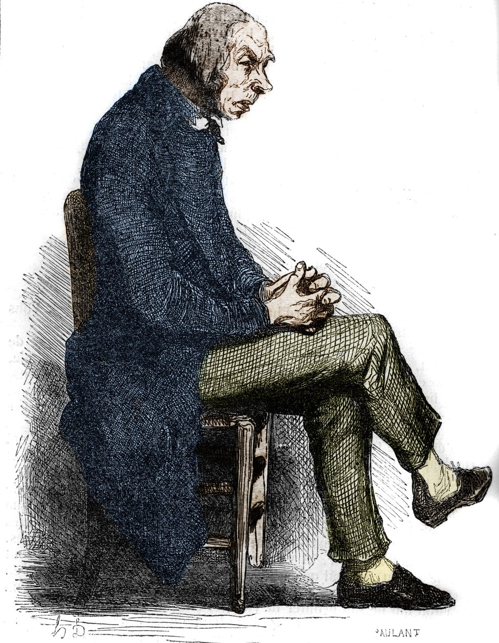 Father Goriot - Engraving mid 19th century - Illustration for 