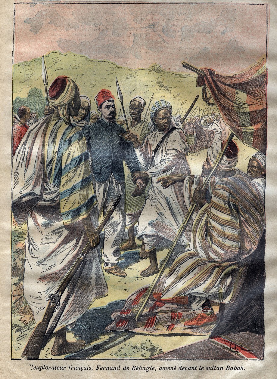 Ferdinand de Behagle (1857-1899) (French explorer) took Rabah prisoner and then the sultan had him put to death by hanging 1899 - engraving in 