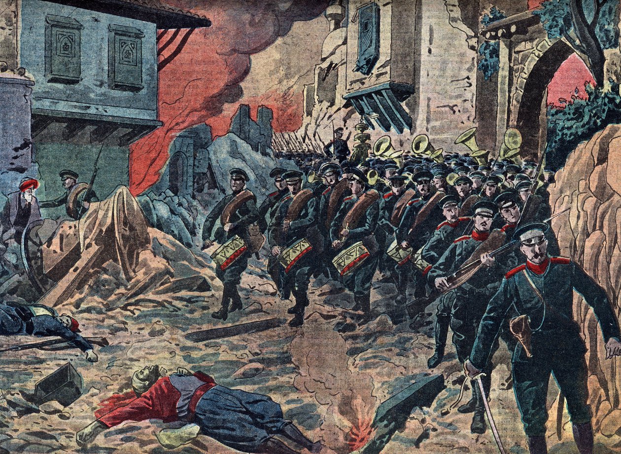 First Balkan War: Bulgarian Army Triumphant after the Battle of Kirk Kilisse, 24/10/1912 by Unknown Artist